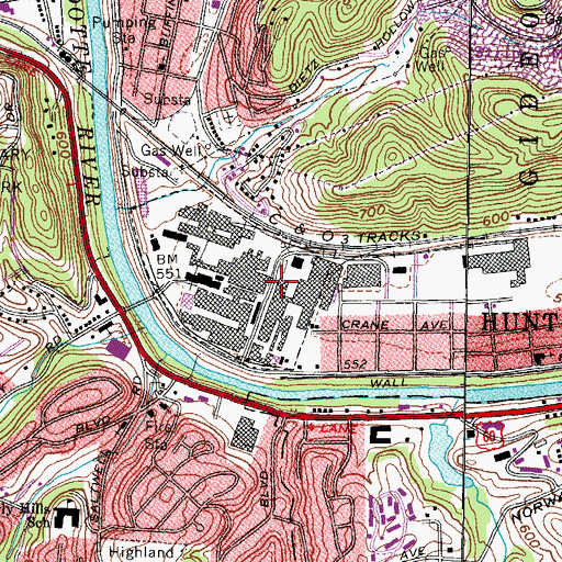 Topographic Map of Special Metals Corporation Fire Station, WV