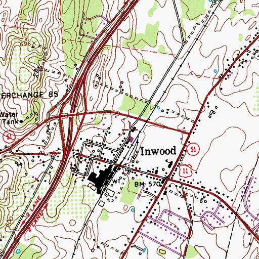 Topographic Map of West Virginia Division of Forestry Berkeley County Field Office, WV