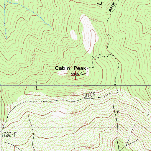 Topographic Map of Cabin Peak, CA