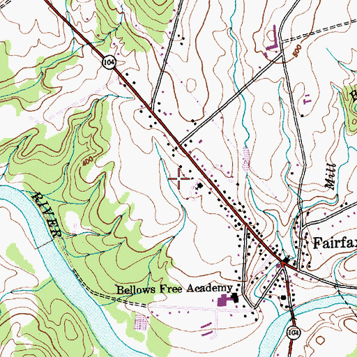 Topographic Map of Fairfax Rescue Squad, VT