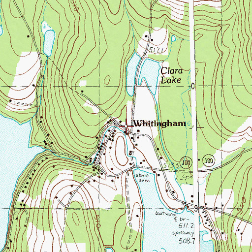 Topographic Map of Whitingham Ambulance Service Whitingham Station, VT