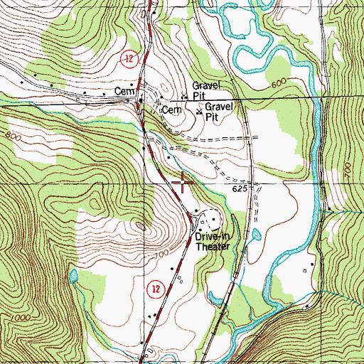Topographic Map of White River Valley Ambulance, VT