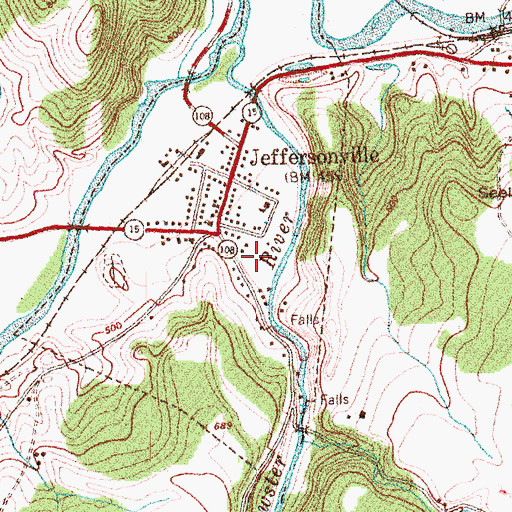 Topographic Map of Cambridge Rescue Squad, VT