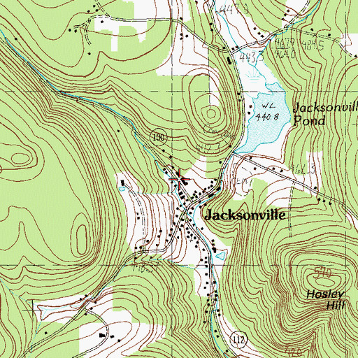 Topographic Map of Whitingham Ambulance Service Jacksonville Station, VT
