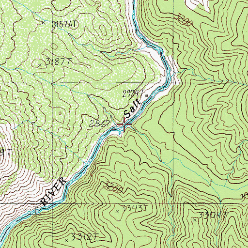 Topographic Map of Ash Creek, AZ