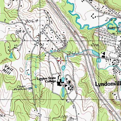 Topographic Map of Lyndon Rescue Incorporated, VT
