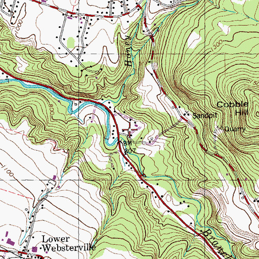 Topographic Map of Barre Town Emergency Medical Services, VT