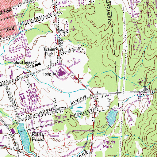 Topographic Map of Regional Ambulance Service, VT