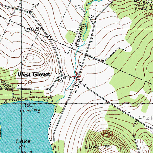 Topographic Map of Glover Ambulance, VT