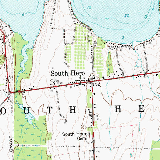 Topographic Map of South Hero Rescue Squad, VT