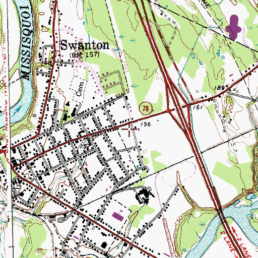 Topographic Map of Missisquoi Valley Rescue Squad, VT