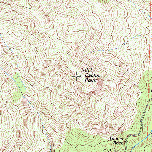 Topographic Map of Cactus Point, CA