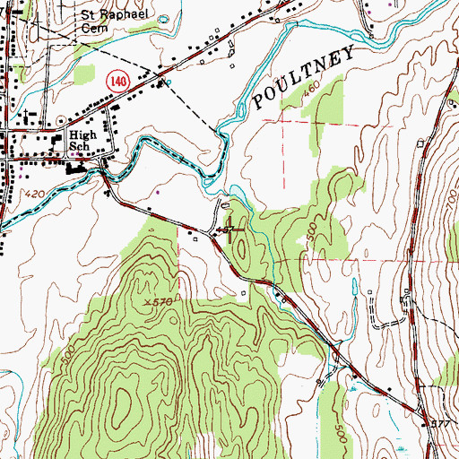 Topographic Map of Poultney Rescue Squad, VT