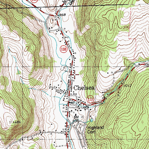 Topographic Map of First Branch Ambulance, VT
