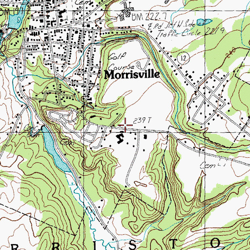 Topographic Map of Morristown Rescue Squad, VT