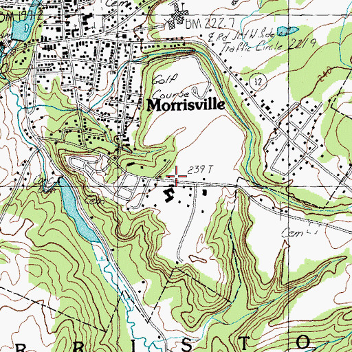 Topographic Map of Morristown Rescue Squad, VT