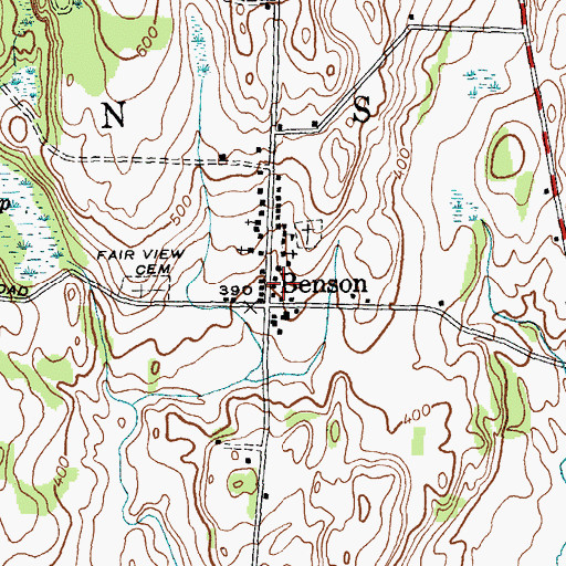 Topographic Map of Benson First Response, VT