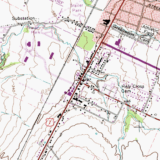 Topographic Map of Amcare Ambulance Service, VT