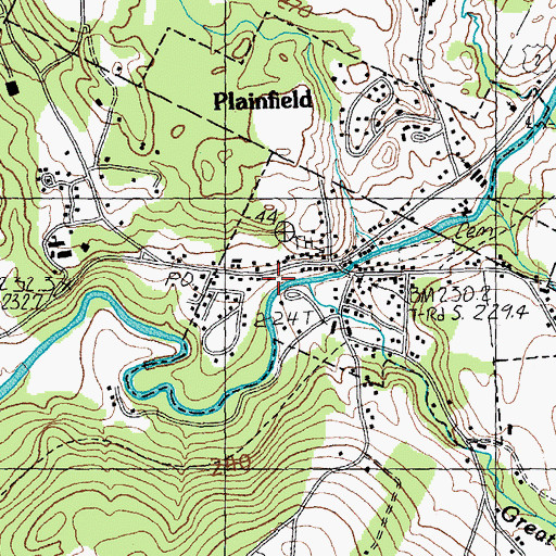 Topographic Map of Plainfield Fire and Rescue Squad, VT