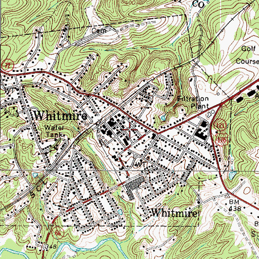Topographic Map of Newberry County Rural Fire Department Whitmire Station 3, SC