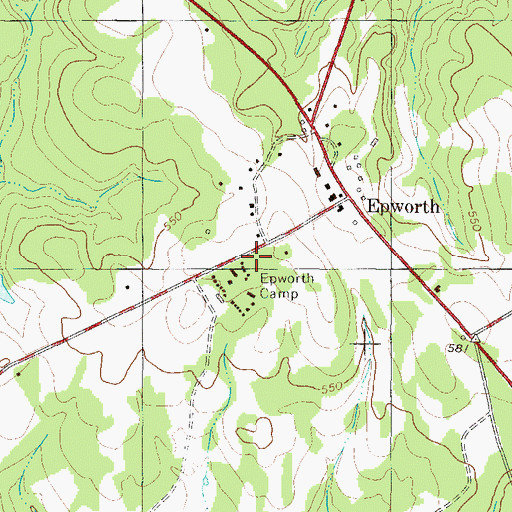 Topographic Map of Epworth - Phoenix Volunteer Fire Department Station 70, SC