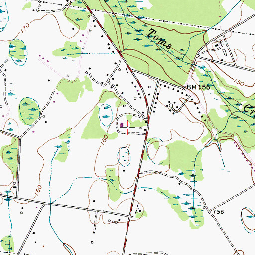 Topographic Map of Columbia - Richland Fire Department Gadsden, SC