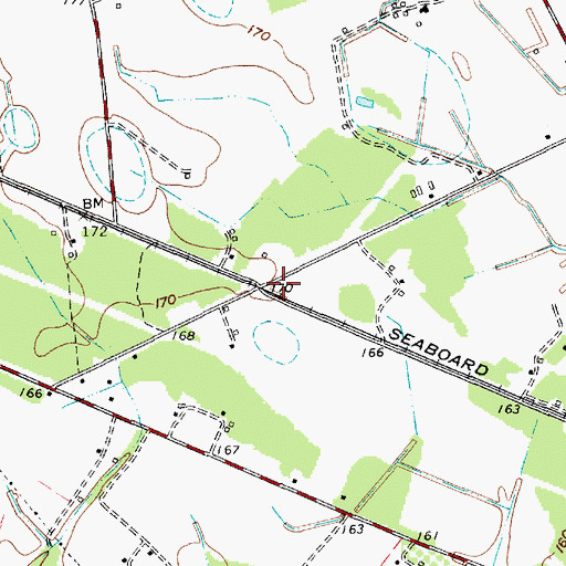 Topographic Map of Darlington County Fire Department Station 3, SC