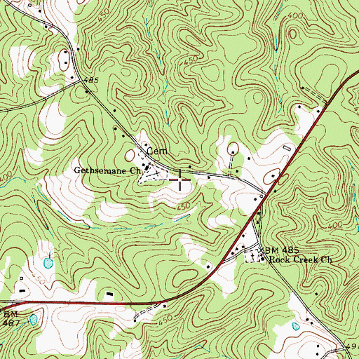 Topographic Map of Fairfield County Fire Department Blair, SC