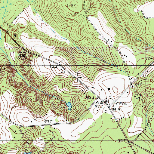 Topographic Map of Belleville Fire Department Substation, SC