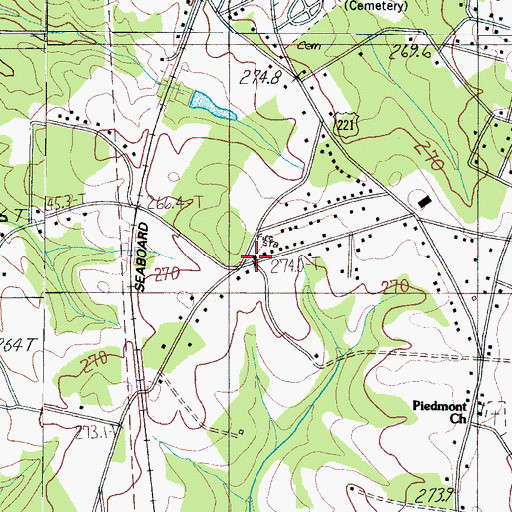 Topographic Map of Spartanburg Emergency Medical Service Station 14, SC