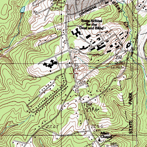 Topographic Map of Croft Fire Department, SC
