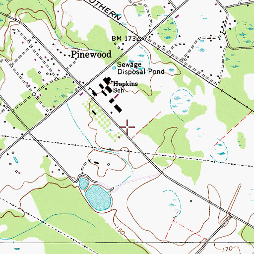 Topographic Map of Columbia - Richland Fire Department Hopkins, SC