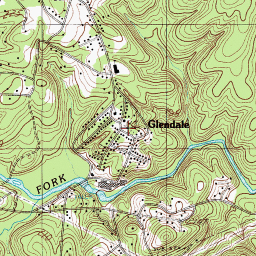 Topographic Map of Glendale Fire Department, SC