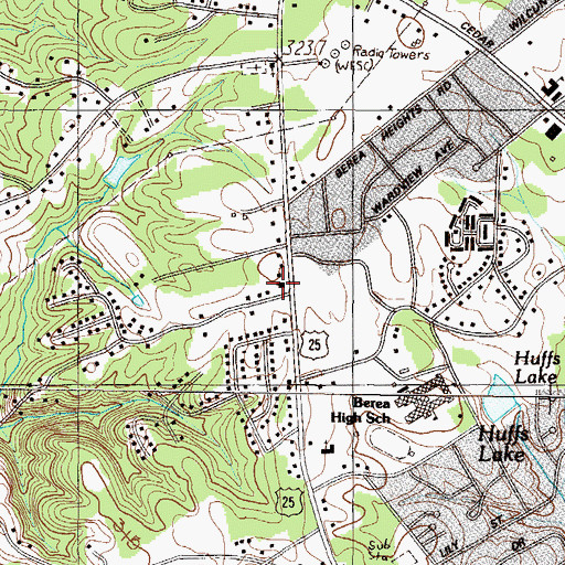 Topographic Map of Berea Fire Department Station 1, SC