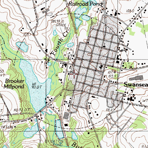 Topographic Map of Lexington County Fire Service Swansea, SC