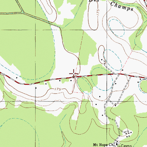 Topographic Map of Clarendon Fire Department Station 14, SC