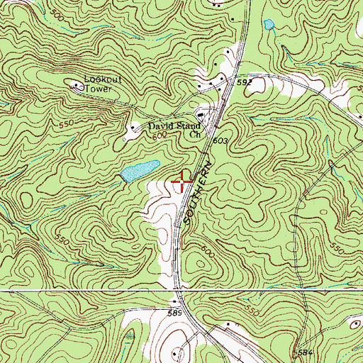 Topographic Map of Riverside Fire Department Station 16, SC