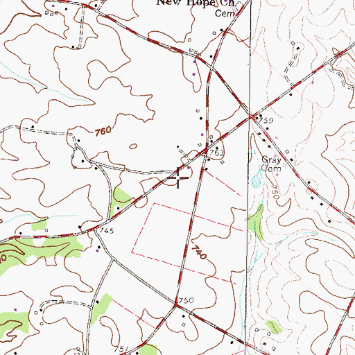 Topographic Map of Anderson County Fire Protection Service Center Rock, SC