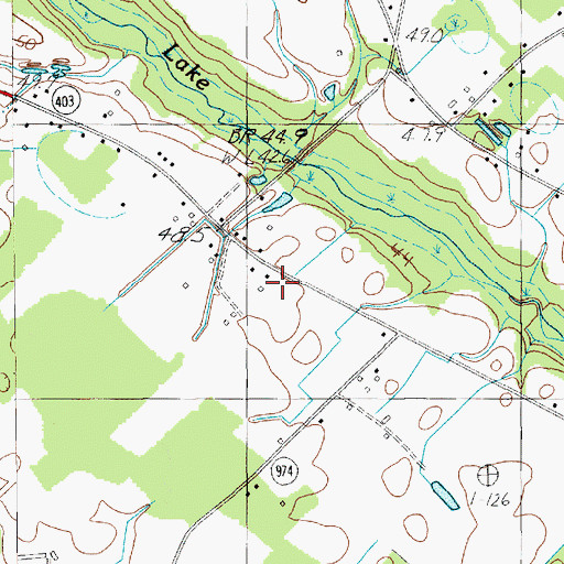 Topographic Map of Darlington County Fire Department Lake Swamp, SC