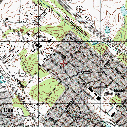 Topographic Map of Hilltop Fire Department, SC