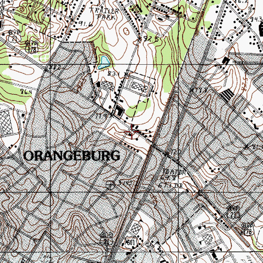 Topographic Map of Orangeburg Fire Department Station 2, SC
