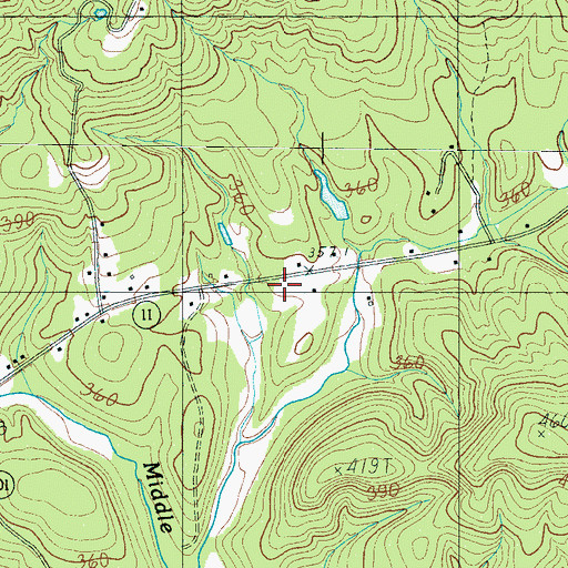 Topographic Map of Glassy Mountain Fire Department Headquarters, SC