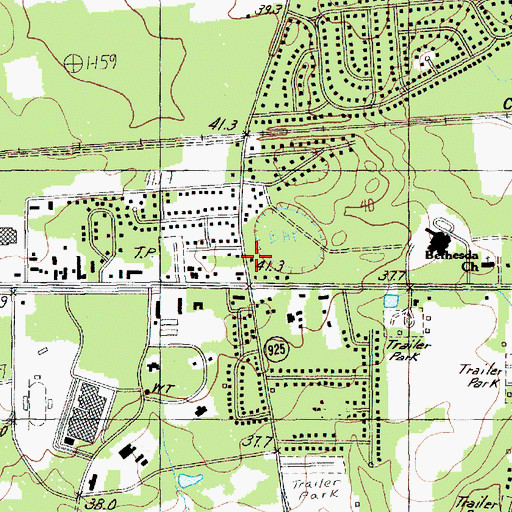 Topographic Map of Windy Hill Fire Department Station 1, SC