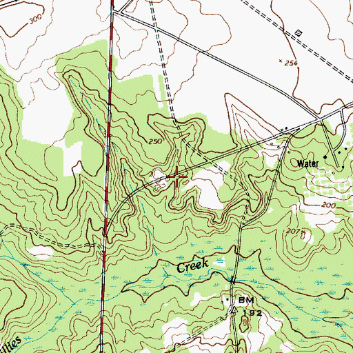 Topographic Map of Lugoff Fire Department Station 8, SC