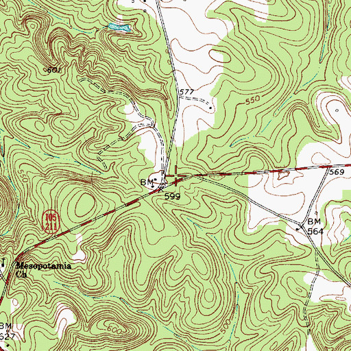 Topographic Map of Twin River Fire Department, SC