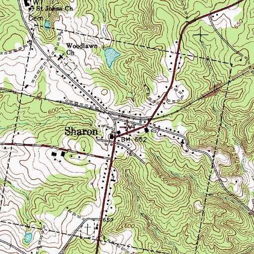 Topographic Map of Sharon Fire Department, SC