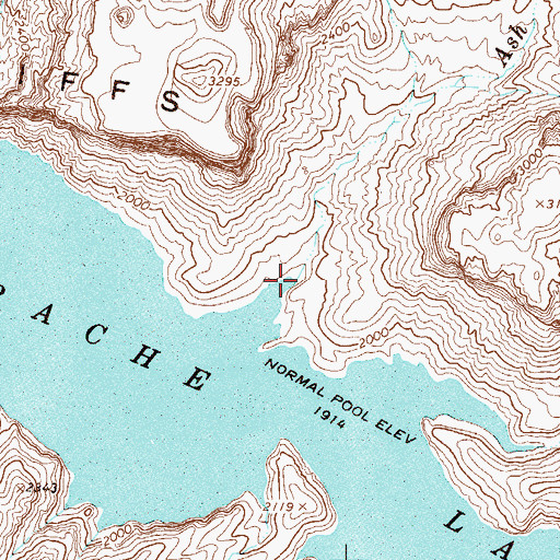 Topographic Map of Ash Creek, AZ