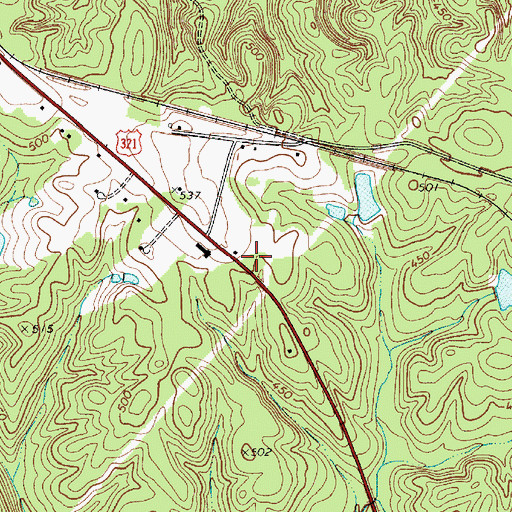 Topographic Map of Fairfield County Fire Department Community Substation, SC