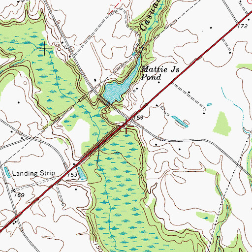 Topographic Map of Lee County Rural Fire Department Black River, SC