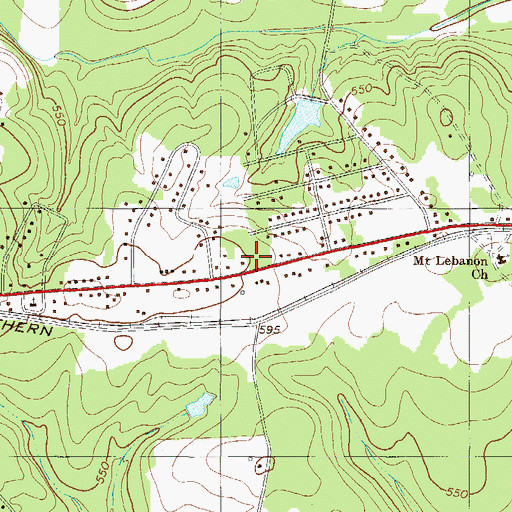 Topographic Map of Highway 34 Volunteer Fire Department Station 75, SC